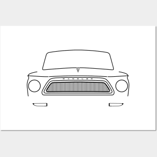 1962 AMC Rambler classic car black outline Posters and Art